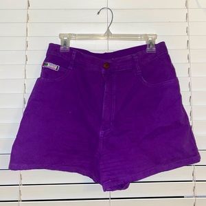Vintage Purple Cross Colors High Waisted Shorts